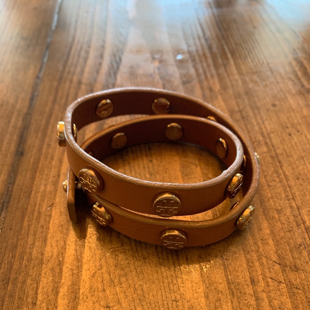 Tory Burch wrap around leather bracelet